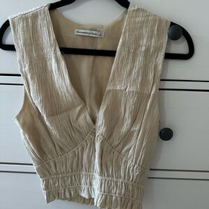 Abercrombie & Fitch Women's Tan Crop Top